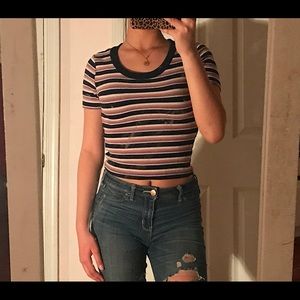 Purple Striped Top